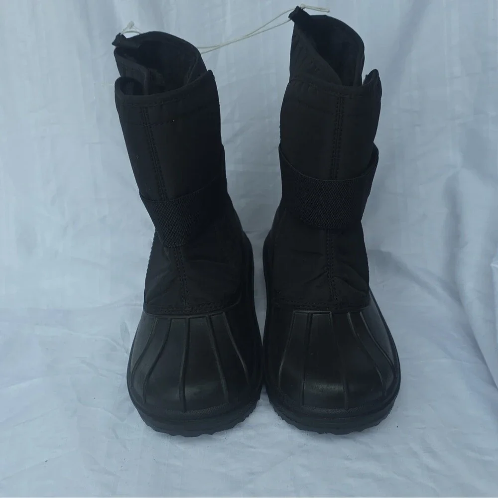 The Children's Place Black Snow Boots, Size 3 Unisex Kids Faux Fur Lined